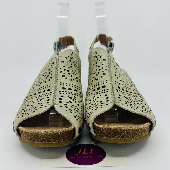 Pikolinos Women's Benissa Smoke Leather Wedge Sandals 868-9342 Size 40/ 9-9.5 US - Picture 2 of 12